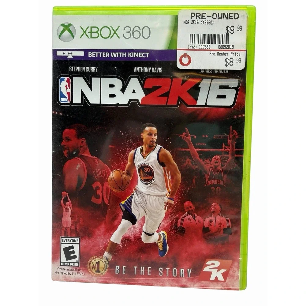 NBA 2K16 Xbox 360 Game Complete Case & Disc No Manual Tested Works